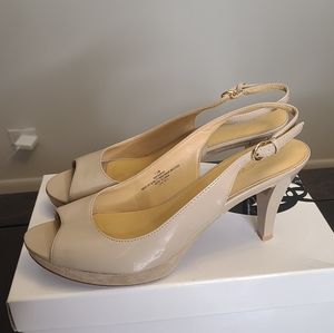 Nine West sling back peep toe heel